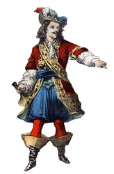 Porträtt av Jean Bart (1650 - 1702), fransk kapare. Epinal avbildning från slutet av 1800-talet.
