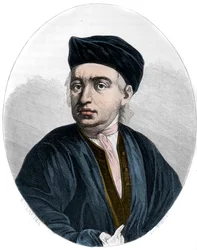 Porträtt av Jean Calas, illustration från "Le Livre Rouge", av Dupray de la Maherie