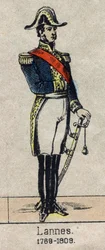 Porträtt av Jean Lannes, hertig av Montebello, Marechal av Frankrike (1769-1809) Bild på Epinal från slutet av 1800-talet.