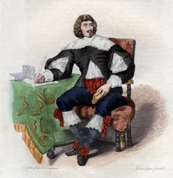 Porträtt av Jean Louis Guez de Balzac (1597-1654), fransk författare.
