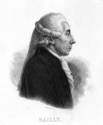 Porträtt av Jean Sylvain Bailly (1736 - 1793) - i "" Revolution francaise"" av Thiers. 1800-talet