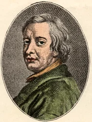 Porträtt av John Dryden, engelsk poet, (1631-1700).