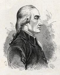 Porträtt av Joseph Black (1761 - 1799), brittisk fysiker och kemist (upptäckt av magnesia) - i "" Album of Science; berömda vetenskapsmän; Stora upptäckter””” 1896.