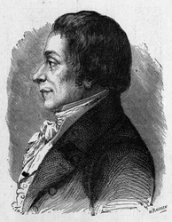 Porträtt av Joseph Lakanal (1762 - 1845), fransk politiker - i "" Album de la Science; berömda forskare; Stora upptäckter””” 1896.