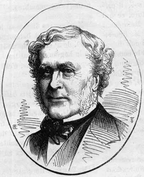 Porträtt av Joseph Louis Duc (1802-1879), fransk arkitekt. Gravyr i "" Le Monde Illustré"" nr 890 av 2 maj 1874.