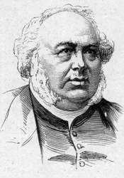 Porträtt av Jules Janin (1804-1874), fransk författare, kritiker och akademiker. Gravyr i "" Le Monde Illustré"" nr 883 av 14 mars 1874.