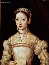 Porträtt av Laure (Laura) av Noves (1308-1348), kvinna aimee de Petrarque (Francesco Petrarca) Målning av den franska skolan på 1500-talet Sun. 21 x 28 cm Chantilly, musee Conde - Porträtt av Laura de Noves (1308-1348), Francesco Petrarcas älskade kvinna