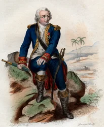 Porträtt av Louis Antoine, Comte de Bougainville (1729-1811), fransk amiral och upptäcktsresande.