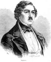 Porträtt av Louis Daguerre - gravyr