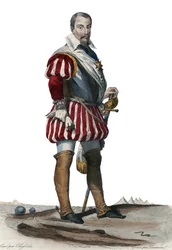 Porträtt av Louis Des Balbes de Berton de Crillon (1543-1615), fransk soldat kallade mannen utan rädsla.