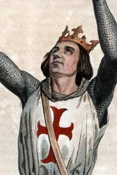 Porträtt av Ludvig IX av Frankrike (Saint Louis) (1214-1270), kung av Frankrike.