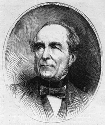 Porträtt av Louis Vitet (1802-1873), fransk politiker. Gravyr i "" Le Monde Illustré"" nr 844 av 13 juni 1873.