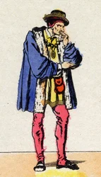 Porträtt av Ludvig XI (1423-1483), kung av Frankrike.
