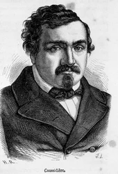 Porträtt av Marc Caussidiere, fransk politiker (1808-1861).