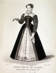 Porträtt av Margareta av Navarra (1492-1549) Drottning av Navarra och poetinna - 1800-talet