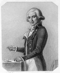 Porträtt av Marguerite Elie Guadet, fransk politiker (1758-1794). I "L