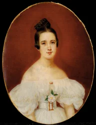 Porträtt av Marie-Célestine De Gas, mor till Edgar Degas, ca 1832-34