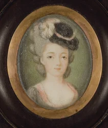 Porträtt av Marie Adrienne Francoise de Noailles, Marquise de la Fayette