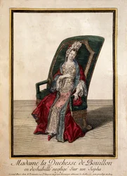 Porträtt av Marie Anne Mancini (gravyr från 1700-talet)