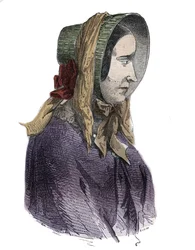 Porträtt av Marie Fortunee Capelle, Marie Lafarge (Madame) (1816-1852) Fransk brottsling - Gravyr i "Causes celebres de tous les peuple" av Armand Fouquier (1817-18?) 1858-1867 - privat samling