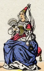 Porträtt av Maria av Anjou, Frankrikes drottning (1404-1463), hustru till Karl VII.