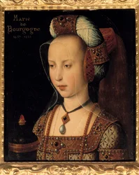 Porträtt av Maria av Burgund (1457-1482), hertiginna och grevinna av Burgund
