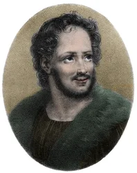 Porträtt av Mathurin Regnier fransk poet (1573-1613) - Porträtt av Mathurin Regnier (1573-1613), fransk satiriker, gravyr