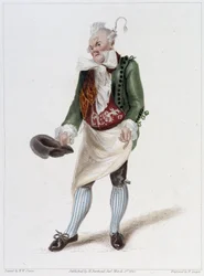 Porträtt av Monsieur Gattie i Ballet of the Assumed Peasant