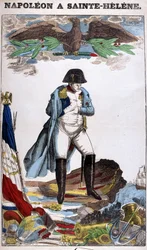Porträtt av Napoleon Bonaparte i St. Helena. Bild på Epinal