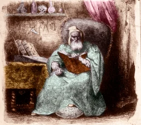 Porträtt av Nostradamus, Michel de Notre Dame (gravyr)