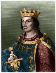 Porträtt av Filip III av Frankrike, känd som Philippe le Hardi (1245-1285) (kapeternas dynasti).- i "" Histoire des Francais"" av Lavallee, gravyr, sd.