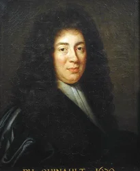 Porträtt av Philippe Quinault (1635-88) 1670