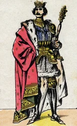 Porträtt av Philippe VI av Valois (1294 - 1350), kung av Frankrike.