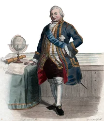 Porträtt av Pierre Andre de Suffren de Saint Tropez, fogde de Suffren (1729-1788), fransk amiral.