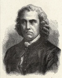 Porträtt av Pierre Charles Le Monnier, fransk astronom (1715 - 1799) - i "" Album de la Science; berömda vetenskapsmän; Stora upptäckter””” 1896.