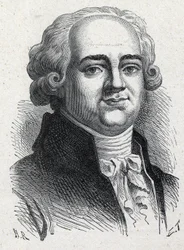 Porträtt av Pierre Louis Manuel, fransk politiker (1751-1793), deputerad för Seine i Nationalkonventet. Gravyr från 1889. Privatsamling.