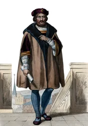 Porträtt av Pierre de Ronsard (1524-1585), fransk poet.