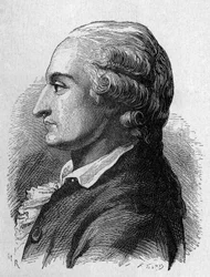 Porträtt av Pilâtre de Rozier (1756 - 1785), fransk fysiker och flygtekniker (första resan i luftballong) - i "Album de la Science; berömda vetenskapsmän; Stora upptäckter””” 1896.