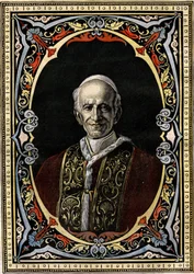 Porträtt av påven Leo XIII (Leone XIII, Gioacchino Pecci