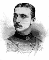 Porträtt av prins Eugene Louis Napoleon, känd som "Prince Imperial", son till Napoleon III (1856-1879). Gravyr i "" Le Monde Illustré"" nr 1161 av 28 juni
