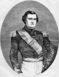 Porträtt av prins Napoleon Joseph Charles Paul Bonaparte (1822-1891). Gravyr i "" Le Monde Illustré"" nr 94 av 29 januari 1859.