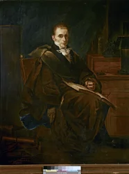 Porträtt av René-Théophile-Hyacinthe Laennec (olja på duk)