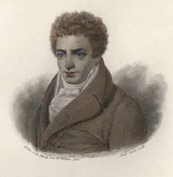 Porträtt av Robert Fulton (1765-1815), amerikansk ingenjör. I "" Porträtt av användbara män""