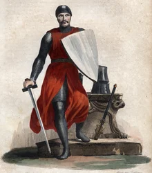 Porträtt av Robert IV den starka (Rutpert) (ca 815-866), greve av Orleans.