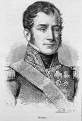 Porträtt av Savary, hertig av Rovigo (1808), fransk general och politiker (1774 - 1833) - i "" The History of France"" av Henri Martin