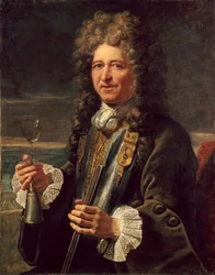Porträtt av Sebastian Prestre-herren av Vauban (1633-1717), marechal av Frankrike. Anonym målning av den franska skolan. Versailles. Musee Du Chateau - Porträtt av Sebastien le Prestre, Herre av Vauban (1633-1717), marskalk av Frankrike. Anonym målning av