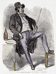 Porträtt av Vautrin (rollfigur inspirerad av Vidocq) - i "Kurtisanernas prakt och elände" av Balzac.
