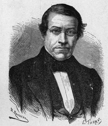 Porträtt av Wheatstone (1802 - 1875), uppfinnare inom telegrafiområdet - i "" Vetenskapens album; berömda vetenskapsmän; Stora upptäckter””” 1896.