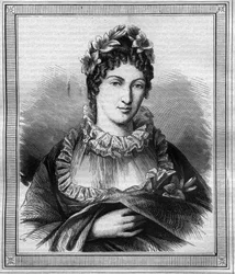 Porträtt av hertiginnan av Angouleme Marie Therese Charlotte av Frankrike känd som Madame Royale (1778-1851) Gravyr i "Histoire des Papes-Kings-Queen and Emperors through the Centuries" av Maurice Lachatre