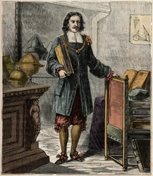 Porträtt av den tyske ingenjören och fysikern Otto von Guericke (1602-1686) - Porträtt av Otto von Guericke (Otto de Guericke